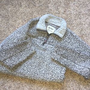 fluffy half-zip sherpa sweatshirt!